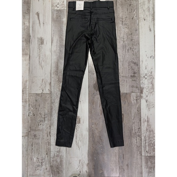 ZARA TRF Hi-Rise Faux Leather Leggings Side Zip Skinny Pants NWT Sz xs - Picture 4 of 6